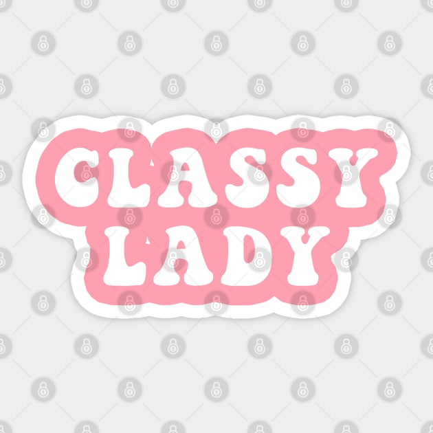 Classy Lady Sticker by CityNoir